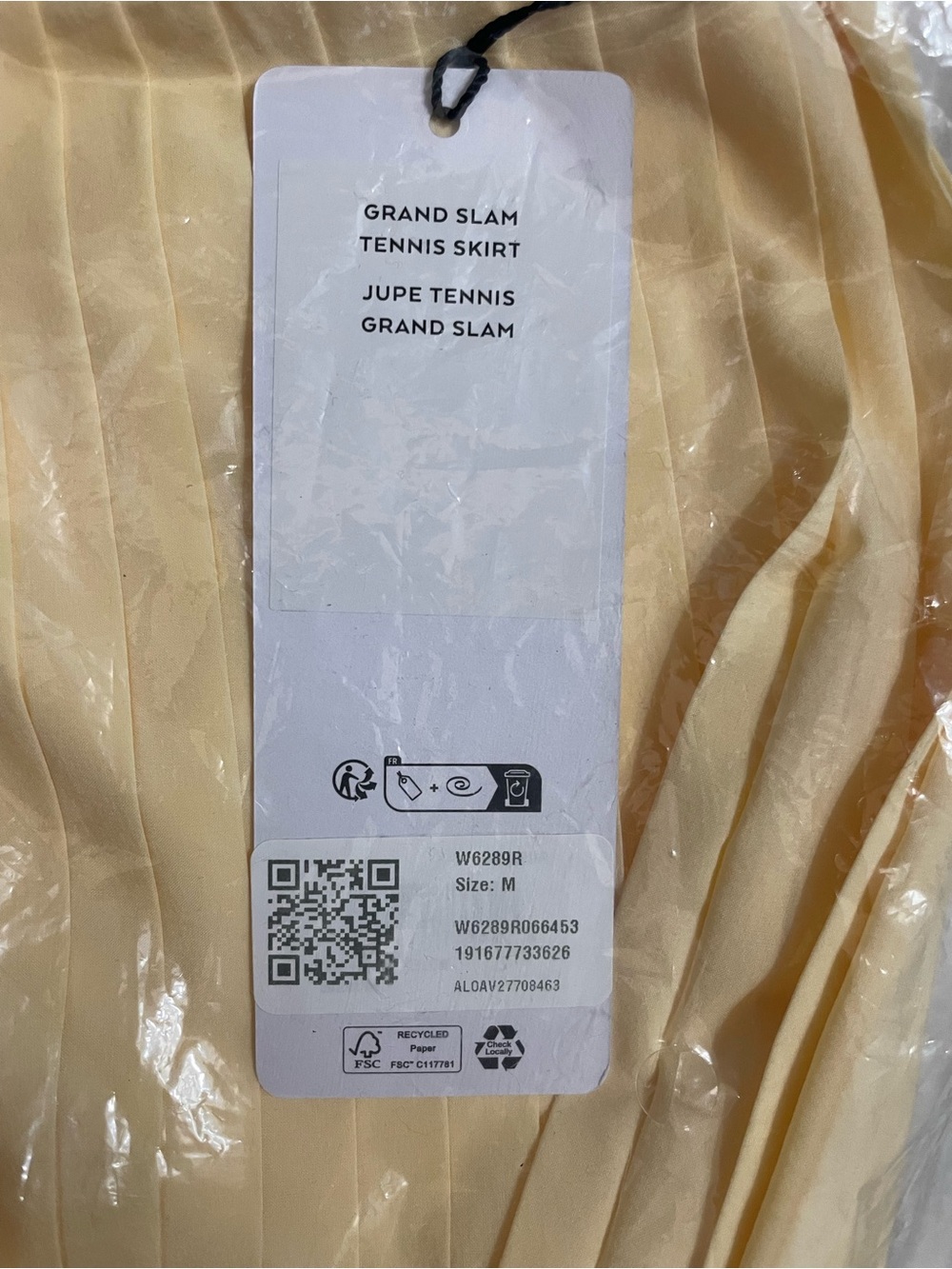 Alo Yoga NWT Grand Slam Tennis Skirt Shorts Underneath Candlelight Yellow Size M - Picture 5 of 9